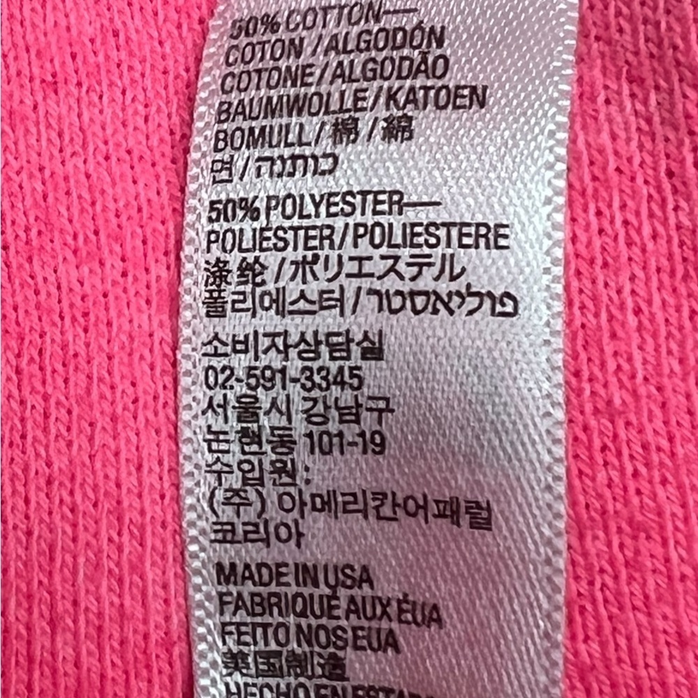 CU fluorescent pink zip up hoodie. - Picture 7 of 8